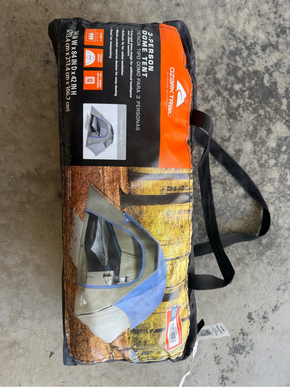 Ozark Trail Blue & Gray 3-Person Dome Tent - Packable